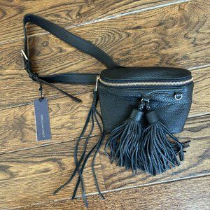 Rebecca Minkoff Black Pebble Leather Wendy Belt Bag Fanny Pack NWT / Black